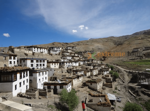 Kibber Village world's highest motor able road connected village spiti valley India