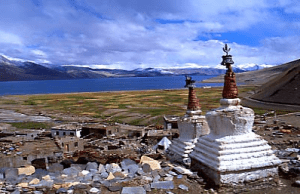 Korzok village stupa. ladakh