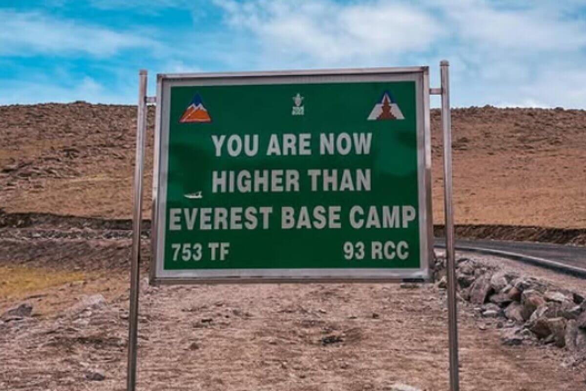 Ride on the road higher than Everest Base Camp.